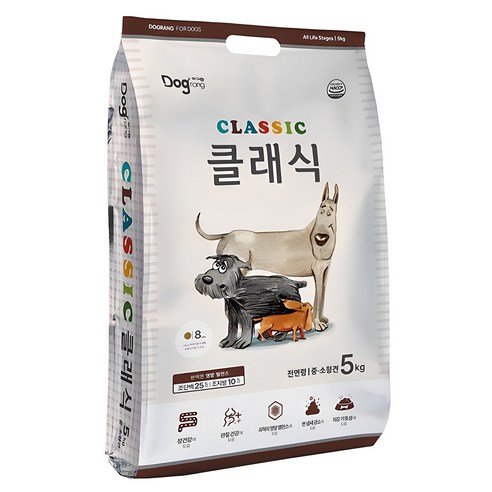 도그랑 전연령 강아지 클래식 건식사료 제품 이미지
